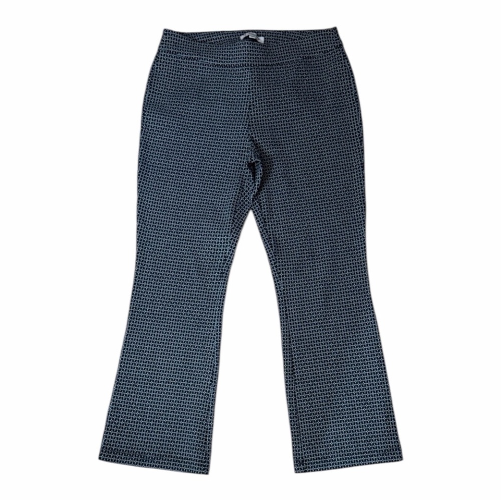 Nanette Lepore Black & White Cropped Flare Patterned Pants